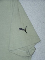 PUMA Shirt Adult Large Green Short Sleeve Activewear Outdoor Sports Mens