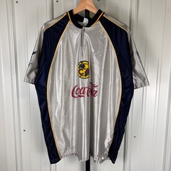Club America Aguilas Vintage 90s Corona Coca Cola Satin XL Button Jersey
