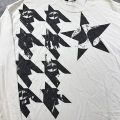 Vintage Split Uncommon Threads Shirt Mens XL White Black Star Surf Skate Y2K