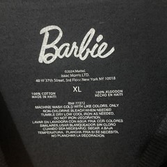 Barbie Mens Short Sleeve Black Crewneck Logo Graphic T- shirt Size XL (46-48)