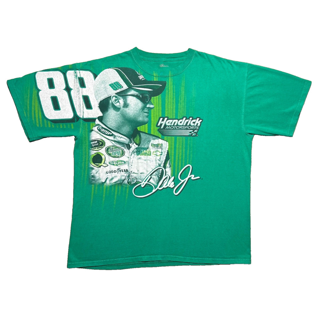 Dale Jr 88 Amp Energy NASCAR Racing T Shirt Green XL 2008 Hendrick Impala SS