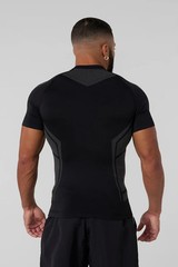 Men Short Sleeve Compression Shirts Quick Dry Fitness Cycling Running T-Shirt Wo