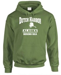 DUTCH HARBOR Bering Sea Alaska – crab fishing catch – Fleece Pullover Hoodie