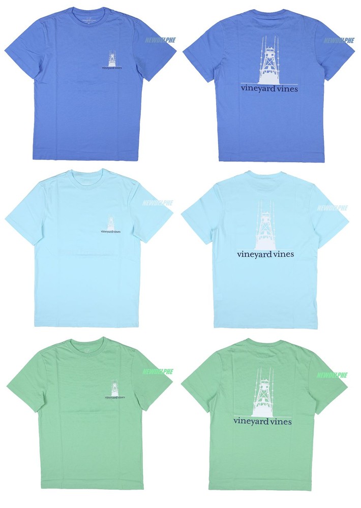 Vineyard Vines Men Crew Neck BACKBOAT LINE Graphic T-Shirt Tee XS S M L XL 2XL