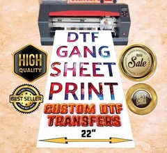 Custom DTF Gang Sheet, 22″W DTF Transfers, Ready to Press