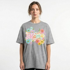 Pastel Mama Flower Retro Vintage Mothers Day T-Shirt Colorful Spring Tee