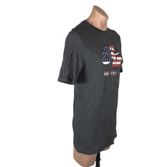 NIKE AIR – Air Force One- Patriotic Red white blue spell out SWOOSH Logo Gray L