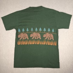 VTG California State Parks Grizzly Bear T Shirt Green Nature Graphic Large 90s