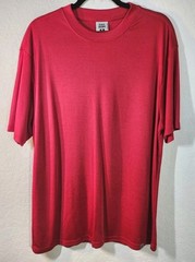 Stacy Adams Red Knit Shirt Size XL Short Sleeve Classic Crewneck Tee Ribbed…