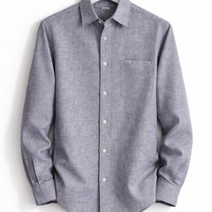 Faconnable Classique Mens Grey Melange Long Sleeve Button Down Shirt Size S