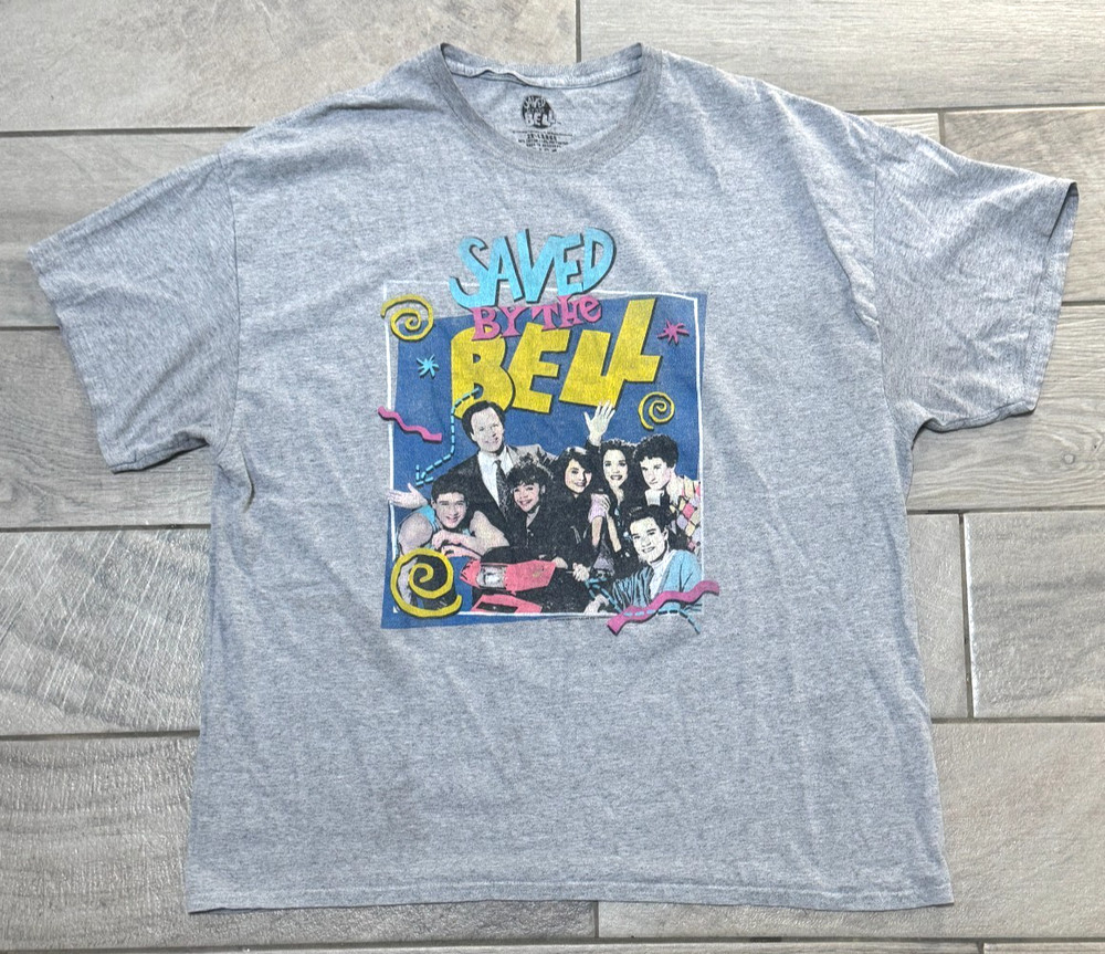 Saved By The Bell Vintage T-Shirt Gray Mens Size XXL 80’s Classic TV Show