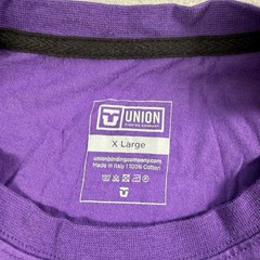 Union Bindings LS Purple T Shirt XL Crewneck Sleeve Logos Cotton Made in Italy