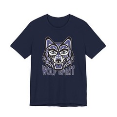Wolf Spirit T-Shirt | Red & Black Indigenous Formline Wolf Head Tee Shirt