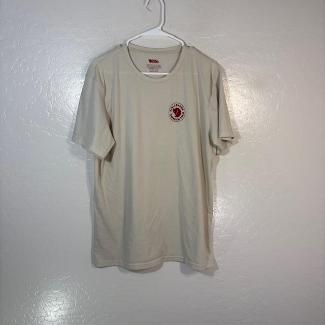 Fjallraven Shirt Mens XL Beige Sweden 1960 Logo Graphic Tee Outdoor Tagless