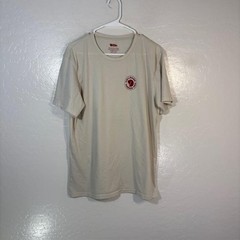 Fjallraven Shirt Mens XL Beige Sweden 1960 Logo Graphic Tee Outdoor Tagless