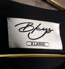 Men’s Y2K Style Black Satin Cross Embroidered Terry T-Shirt Size Extra Large XL