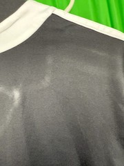 adidas short sleeve shirt football Med 38-40 in chest black green white mens
