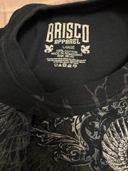BRISCO APPAREL SKULL KING TSHIRT SIZE L USED