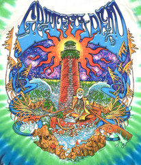 Grateful Dead Watch Tower Front/Back Graphic Tie Dye T-Shirt Size Large New