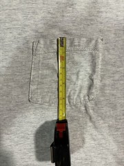 Vintage Jerzees T Shirt Pocket Tee Blank Mens Large Grey L Heathered 90s