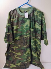 Vintage Ace Sportswear Camouflage Camo Pocket T-Shirt Men XXXL USA