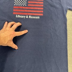 Vintage Men’s George Bush 2000 American Flag Graphic T-Shirt Mens M Library