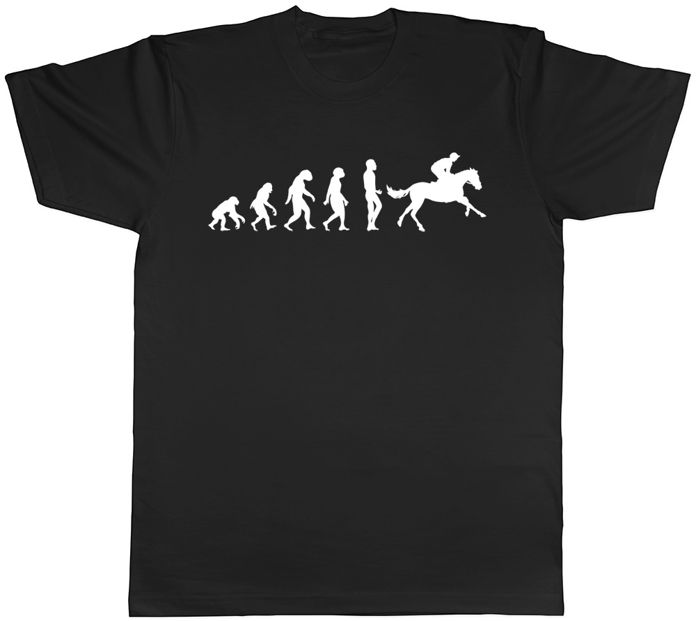 Evolution of Horse Riding Mens Womens T-Shirt