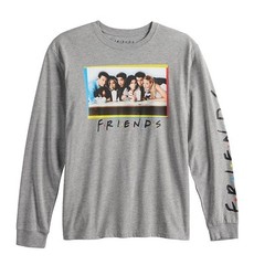 NWT – Official Friends TV Show Unisex Long Sleeve T-Shirt – Gray – All Sizes