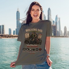The Walking Dad Surviving Fatherhood Mens T-Shirt Zombie Parody Gift For Him