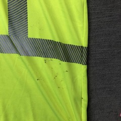 Carhartt Shirt Mens LT Yellow Hi Vis Reflective Pocket Safety Workwear Tee