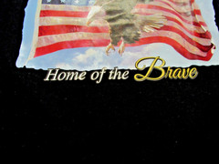 “LAND OF THE FREE, HOME OF THE BRAVE” ~(100% COTTON T-SHIRT / L)~ *UNISEX / NEW*