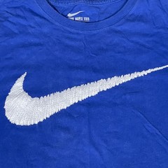 Nike Shirt Mens Large Blue The Nike Tee Swoosh Logo Athletic Cut Embroidered
