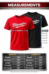 Milwaukee Style T-Shirt 2 Pack Red & Black 100% Cotton | Mechanic Work Shirt