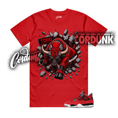 4 Toro Bravo Fire Red White Black Cement Grey 2026 T Shirt Match TORO1