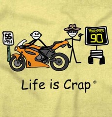 Life is Crap Motorcycle Speed Funny Shirt Cool Cute Gift Idea T Shirt