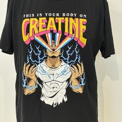 This Is Your Body On Creatine T Shirt Funny Sarcastic Gym Pump Graphic Tee Large