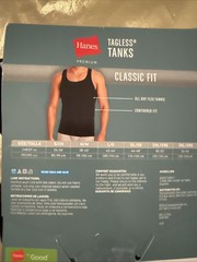 NEW Hanes Premium 5 Pack Tanks Classic Fit Black Gray Men’s Size Small 34-36″