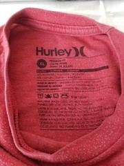 Hurley Mens Red Logo Front Graphic Print Causal Shirt XL