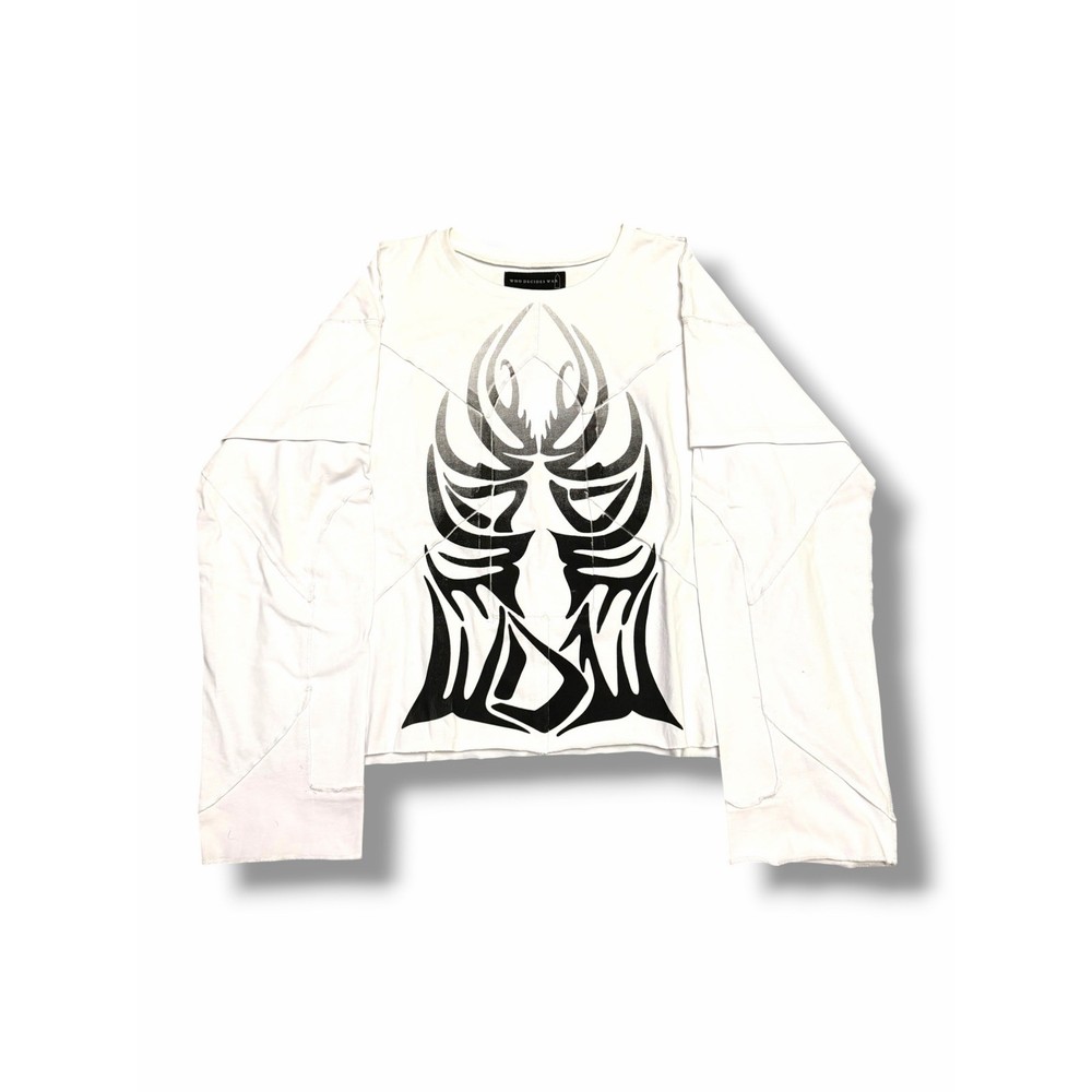 Who Decides War Winged Gradient Long-Sleeve T-Shirt | Size MEDIUM