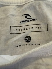 Rip Curl White Tee with Blue Chest Logo