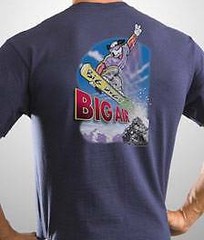 Big Dogs Big Air Snowboard Navy Blue Tee Shirt XL 4X 5X 6X Mountains Cotton