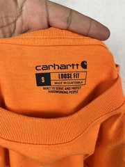 Carhartt K87-M Loose Fit Orange Pocket Crew Neck Short Sleeve T-Shirt Men’s S