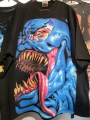 VENOM ON A SHAKA HEAVYWEIGHT GARMET DYED T SHIRT “MODERN”