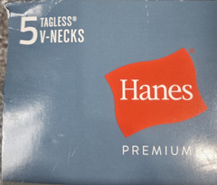Men’s V Neck T Shirts S 34-36 Hanes Premium Classic Fit 5 Pk Ring-Spun Cotton