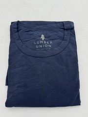 Men’s Short Sleeve Todd Navy Blue Shirt 100% Organic Cotton -NEW- LumberUnion