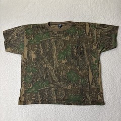 Vintage Ace Sportswear Trebark Camo Pocket T Shirt XXL Camoflage Made in USA