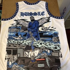 NEW LIMITED EDITION! NIPSEY HUSSLE All Money In Hustle Brand X LA Jersey Mens XL
