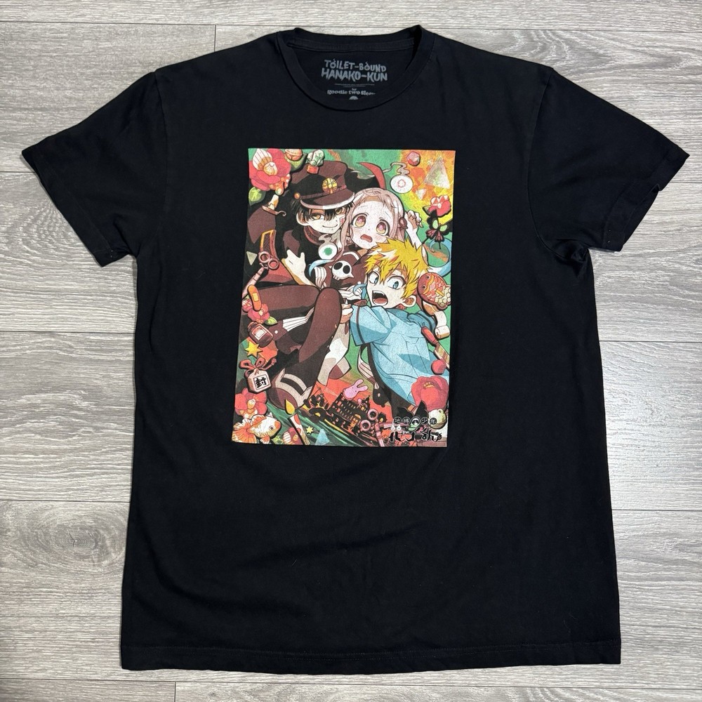 Toilet-Bound Hanako-Kun Square Enix Manga Comic Graphic Black T-Shirt Sz L Anime