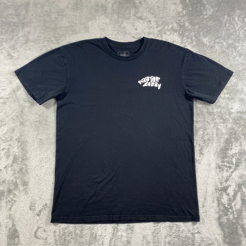 Motor Lobby Graphic T Shirt XL Black Brain Print Distressed Streetwear Indie Tee