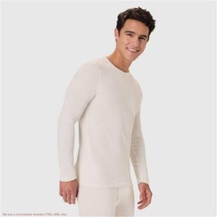 Hanes Men’s Thermal Long Sleeve Waffle Knit Shirt – Oatmeal L *SEE DEAL!!!*